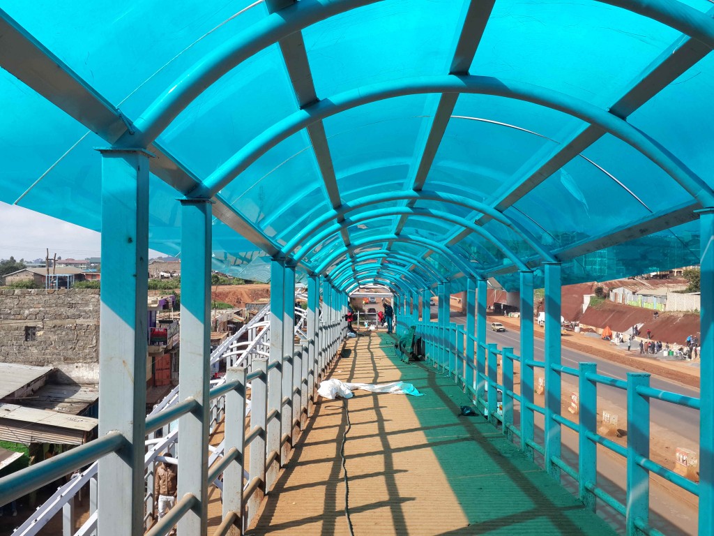 Blue roof footbridge Kikuyu